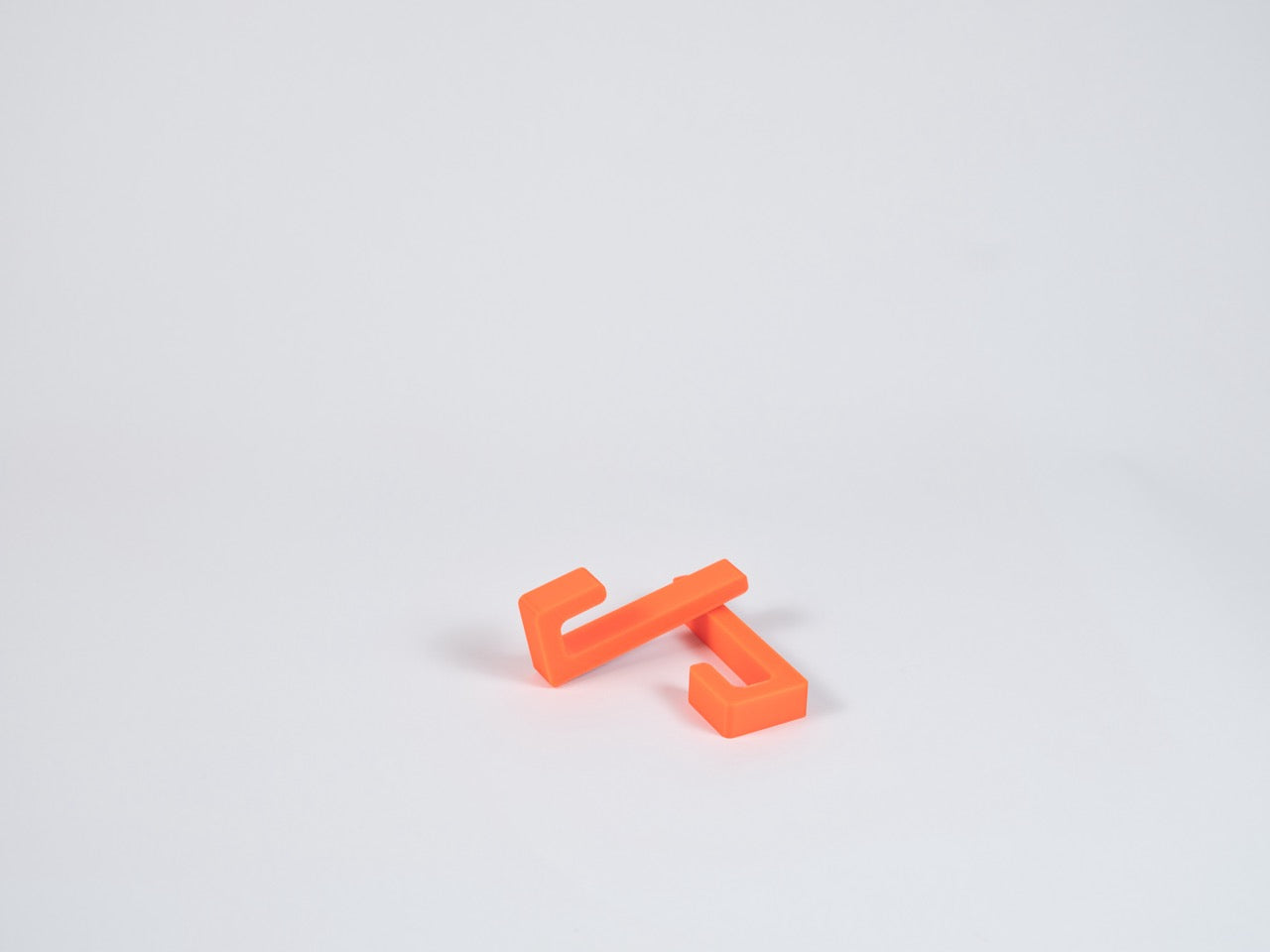 wall hooks pack of 5 - neon orange