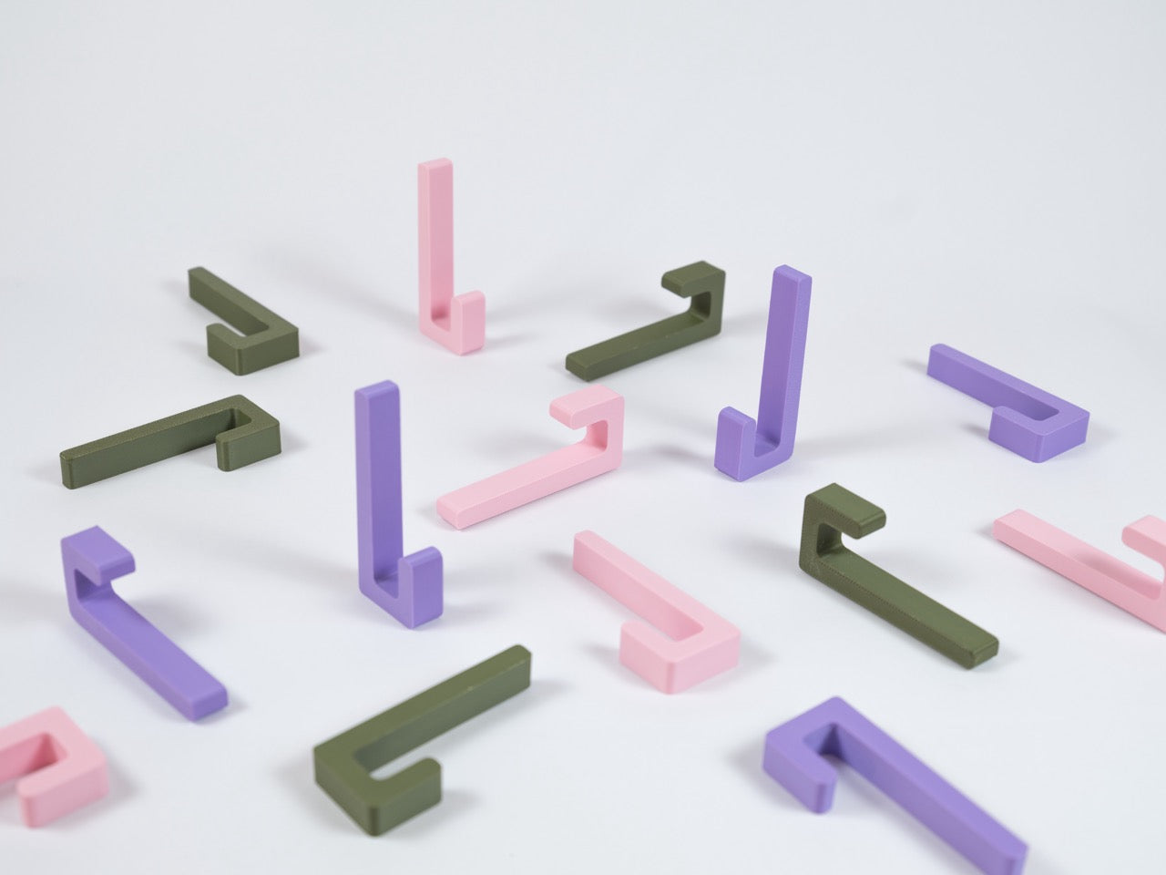 wandhaken 5er pack - grün