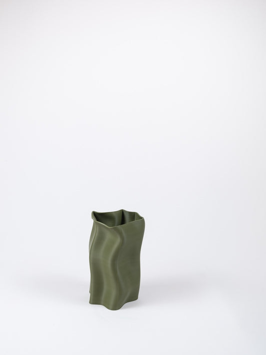 vase shrunk - mud green